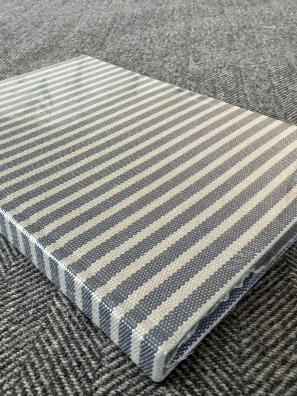 NWT, PERENNIALS STRIPE FABRIC, COVERED HARDBOUND BOOK